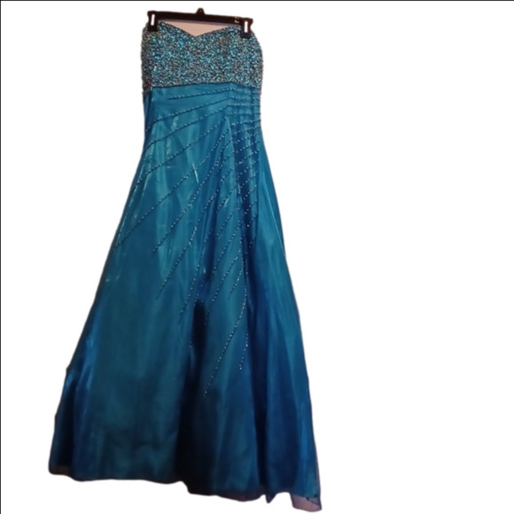 DALIA, BEAUTIFUL CINDERELLA TYPE DRESS, LOTS OF BEADING, LOTS OF LAYERING. - Picture 1 of 12